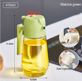 470ml 2-in-1 Olive Oil Sprayer & Pour Dispenser – Glass Oil Bottle for Cooking, BBQ & Air Fryer