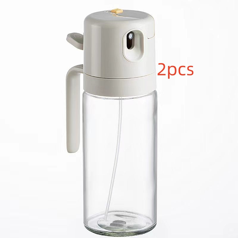 Oil Sprayer Bottle & Pour Dispenser – Glass Olive Oil Bottle for BBQ, Cooking & Baking