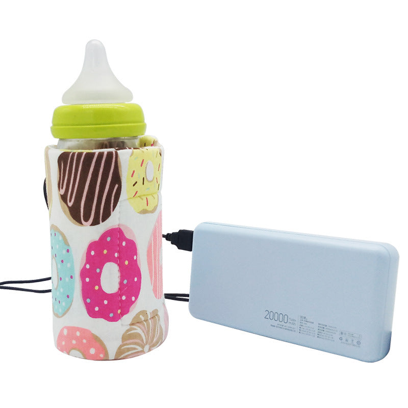 USB Baby Bottle Warmer Travel Insulated Cover – Portable Milk & Water Heater for Stroller