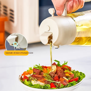 470ml 2-in-1 Olive Oil Sprayer & Pour Dispenser – Glass Oil Bottle for Cooking, BBQ & Air Fryer