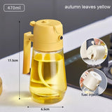 470ml 2-in-1 Olive Oil Sprayer & Pour Dispenser – Glass Oil Bottle for Cooking, BBQ & Air Fryer