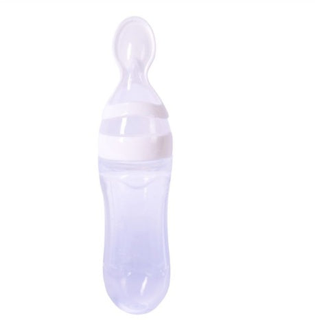 Baby Spoon Bottle Feeder – Silicone Squeeze Feeding Bottle for Infants & Toddlers