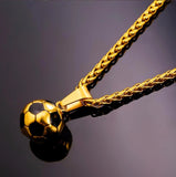Stainless Steel World Cup Pendant Necklace