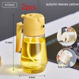 470ml 2-in-1 Olive Oil Sprayer & Pour Dispenser – Glass Oil Bottle for Cooking, BBQ & Air Fryer