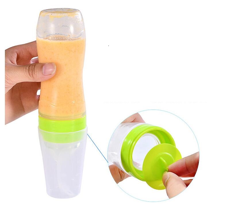 Baby Spoon Bottle Feeder – Silicone Squeeze Feeding Bottle for Infants & Toddlers