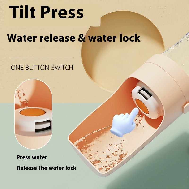 Portable Travel Dog Water Bottle with Drinking Cup – Pet Water Dispenser for Outdoor Use