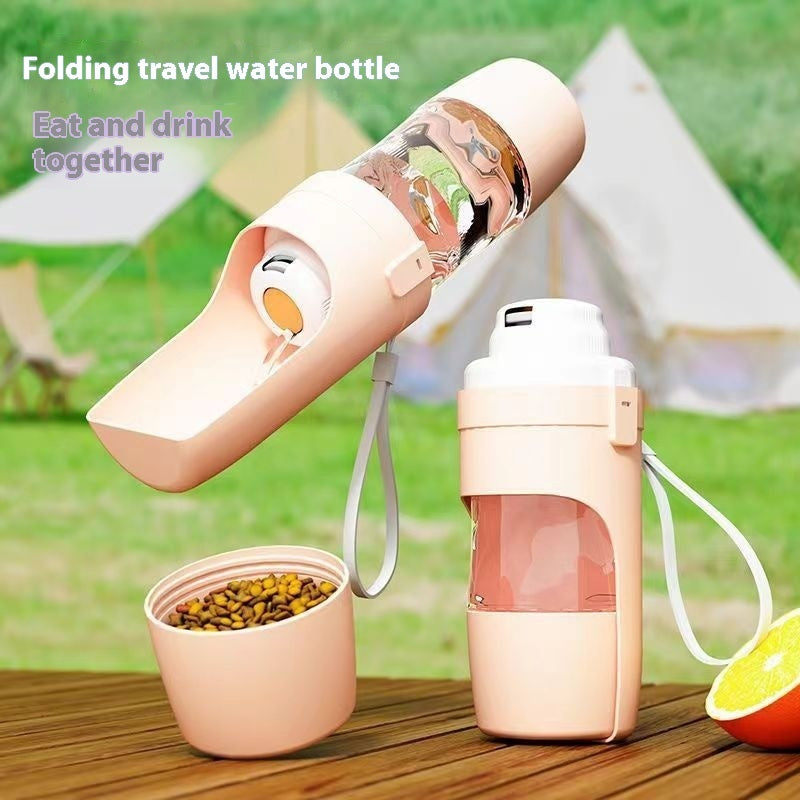 Portable Travel Dog Water Bottle with Drinking Cup – Pet Water Dispenser for Outdoor Use