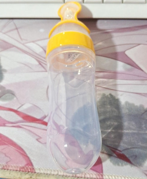 Baby Spoon Bottle Feeder – Silicone Squeeze Feeding Bottle for Infants & Toddlers