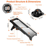 Stainless Steel Mandoline Food Slicer – Vegetable & Fruit Cutter with 5 Adjustable Blades